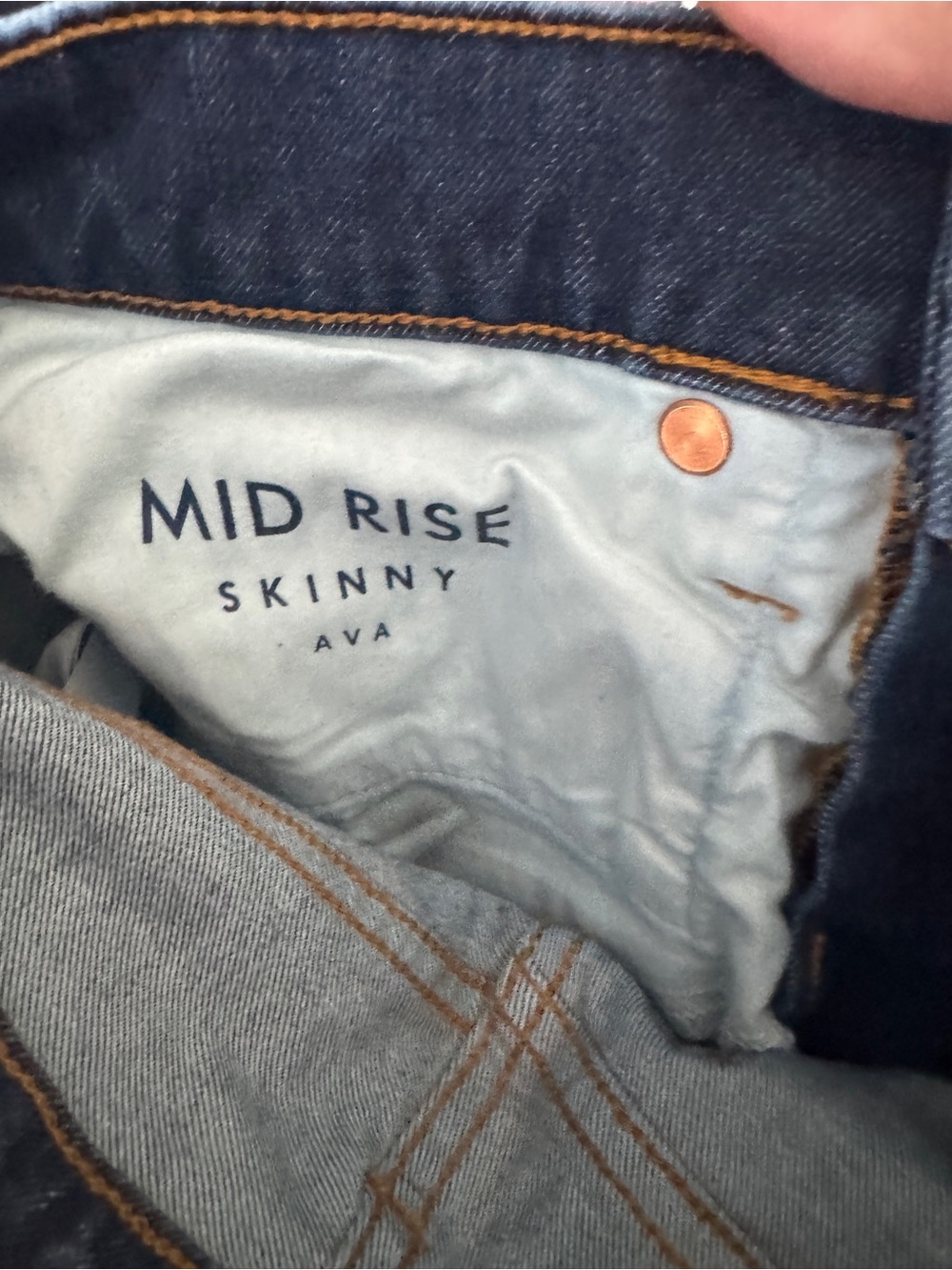 Lucky Brand Dark Blue Mid-Rise Ava Skinny Women's Jeans 0132 - Picture 4 of 4